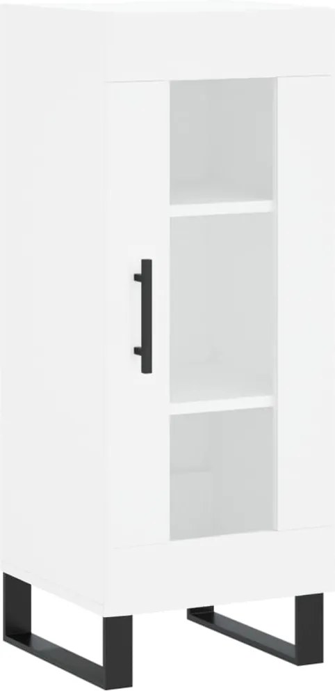 vidaXL Servantă, alb, 34,5x34x90 cm, lemn compozit