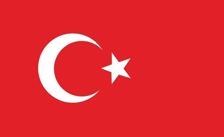 Flag Turkey Fototapet, (416 x 254 cm)