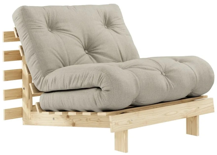 Fotoliu grej extensibil cu tapițerie din in Roots – Karup Design