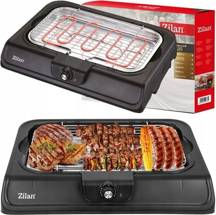 Gratar electric ZİLAN ZLN3772,2000 W, termostat reglabil