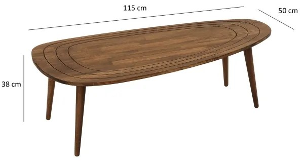 Masă de cafea SISI, nuc