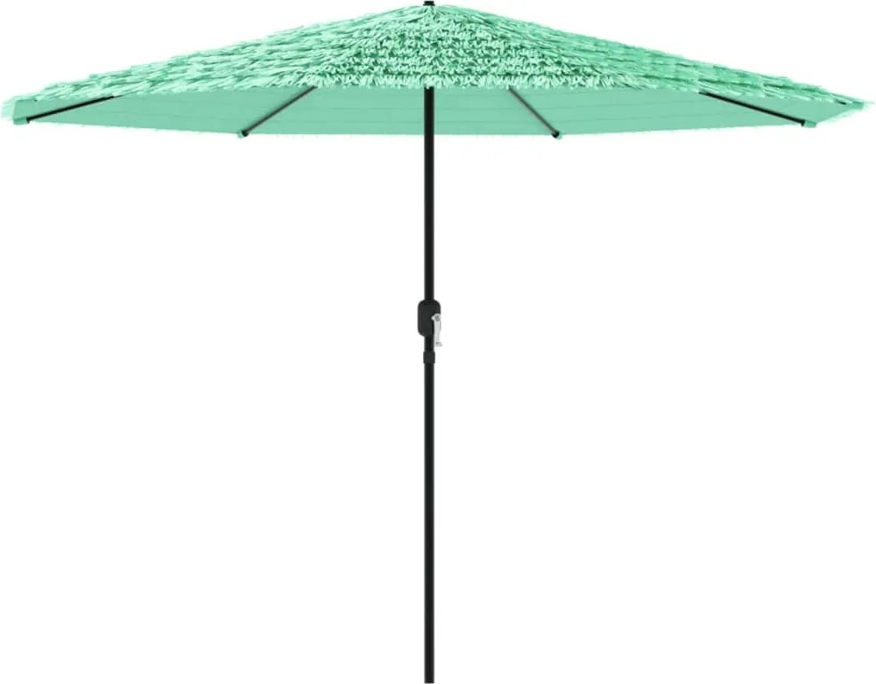 vidaXL Umbrelă soare de grădină stâlp din lemn verde 388x388x248 cm