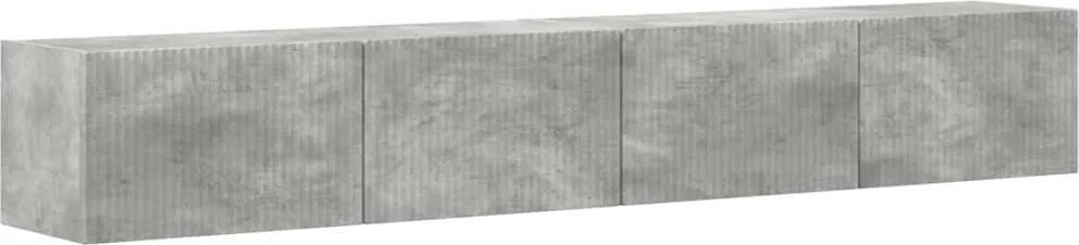vidaXL Dulap TV de perete 2 pcs Beton 98 x 31 x 29,5 cm Lemn compozit