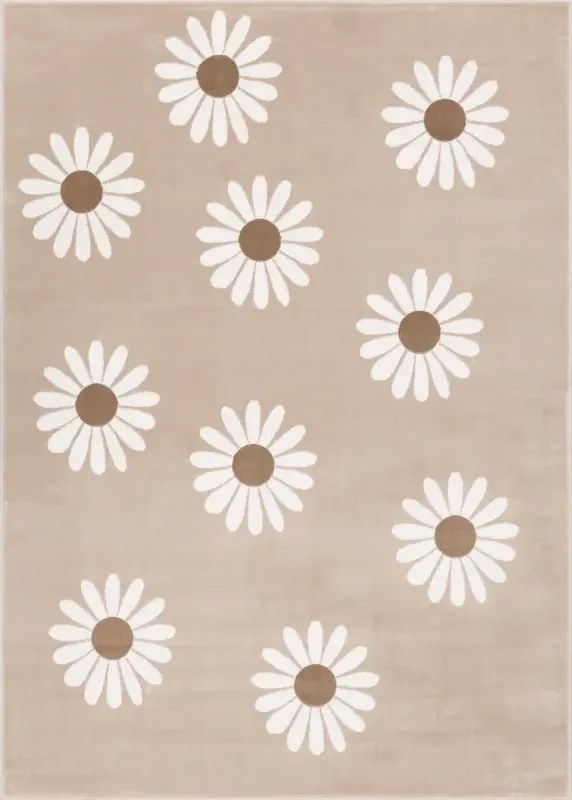 Covor Cu Margarete Stokrotki Light Beige Selectează mărime: 080 X 150