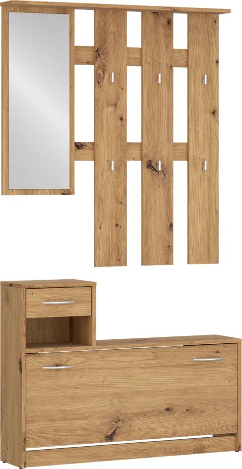 Set pentru hol, stejar artisan, VIRA-MECKI NEW