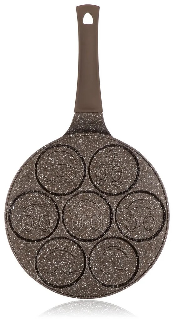 Tigaie pentru clătite Banquet cu suprafață antiaderentă, Granite Brown Smile, 26 cm