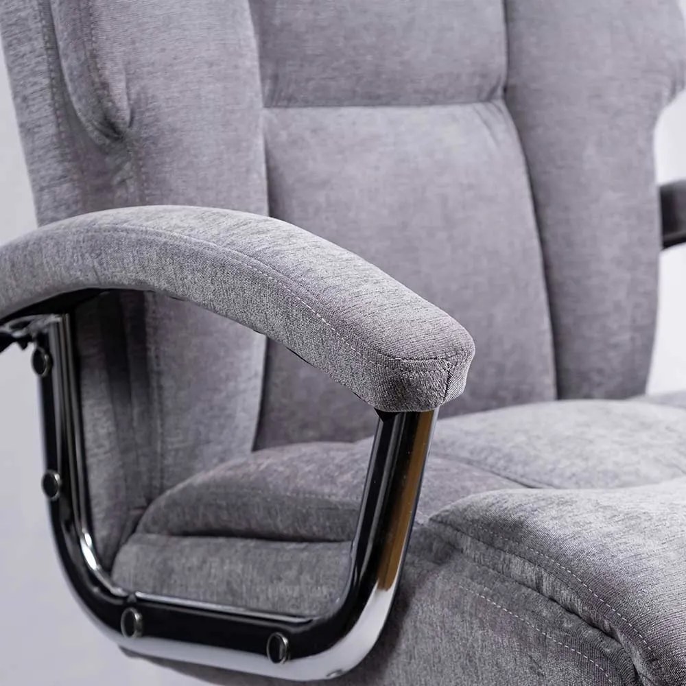 Scaun directorial din stofă cu bază metalică și arcuri OFF 709 gri