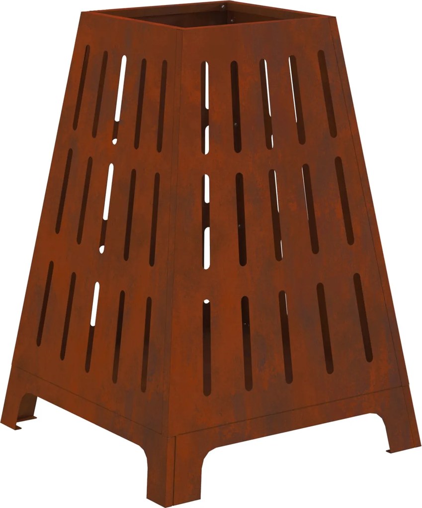 vidaXL Cuptor de foc Maro 50 x 50 x 70 cm Oțel rezistent de intemperii