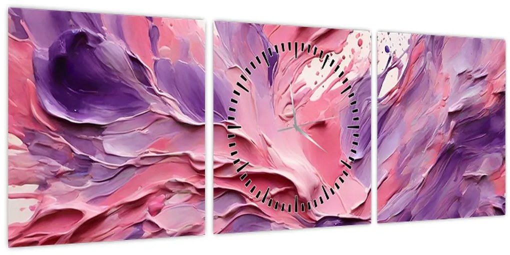 Tablou - Abstracție romantică (cu ceas) (90x30 cm)