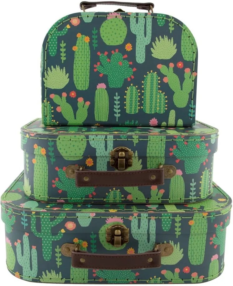 Set 3 valijoare pentru copii Sass & Belle Cactus