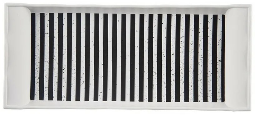 Orion Tava de servire Retro alb-negru, 29,5 x 13cm