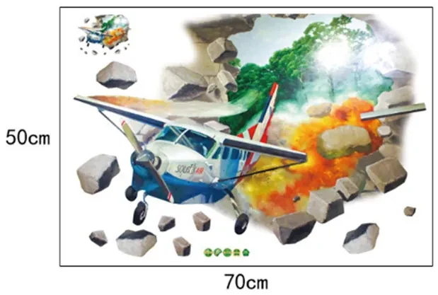 Sticker perete 3D Plane