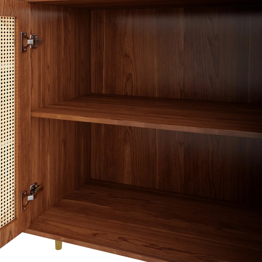 Comodă din ratan cu sertare, Maro | Aosom Romania