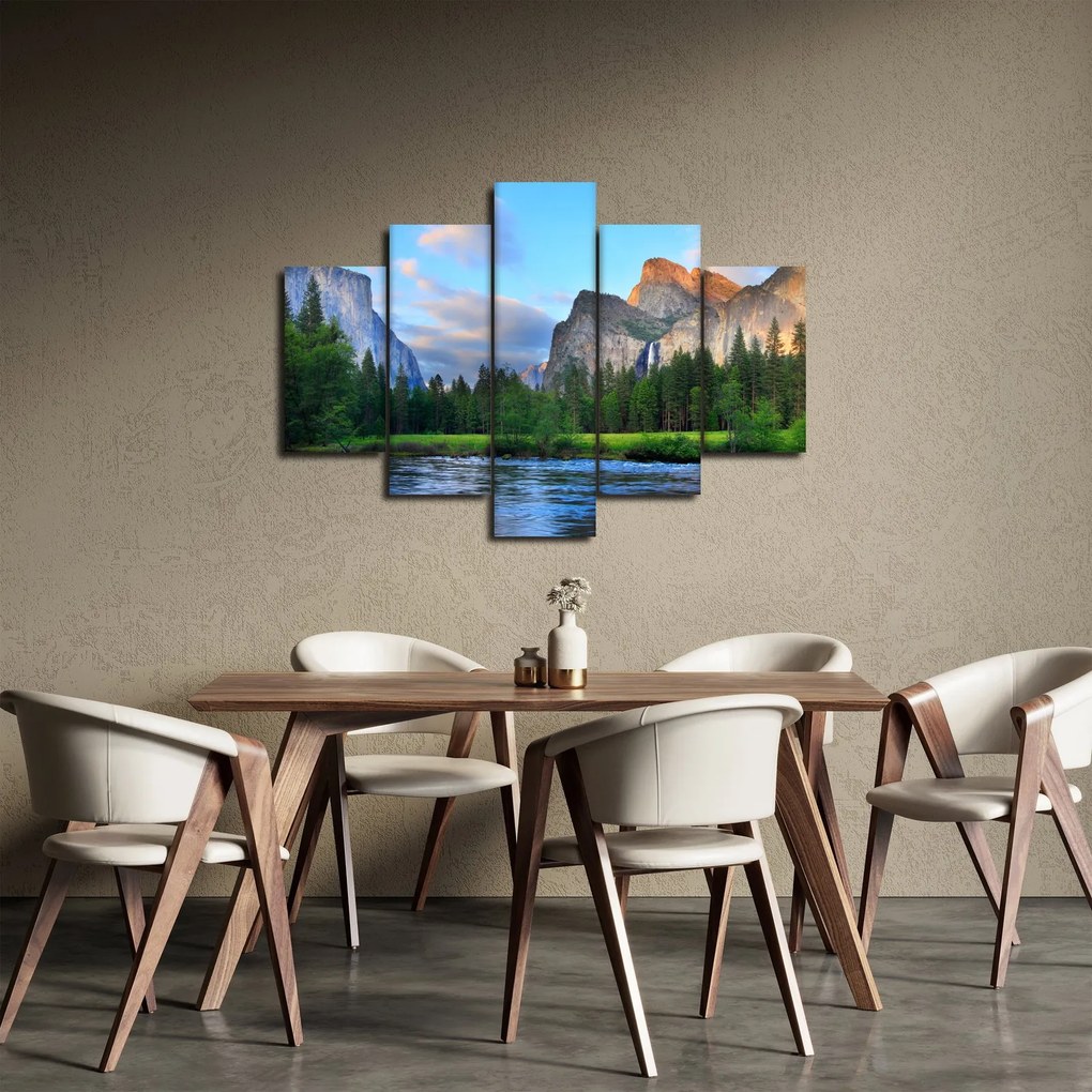 Tablou cu peisaj montan sălbatic (150x105 cm)