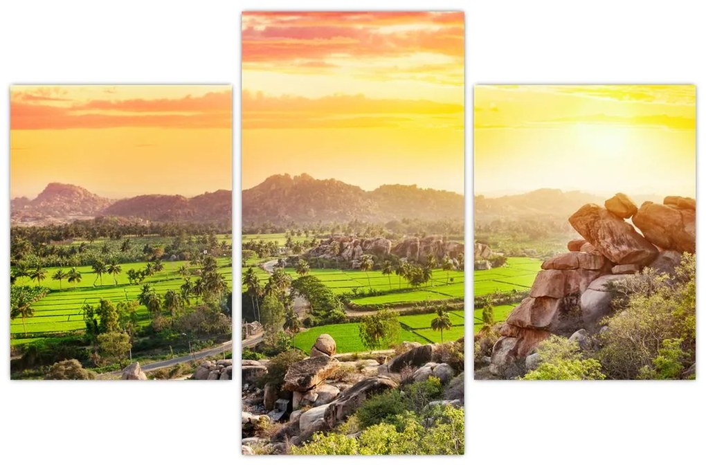 Tablou cu valea Hampi în India (90x60 cm)