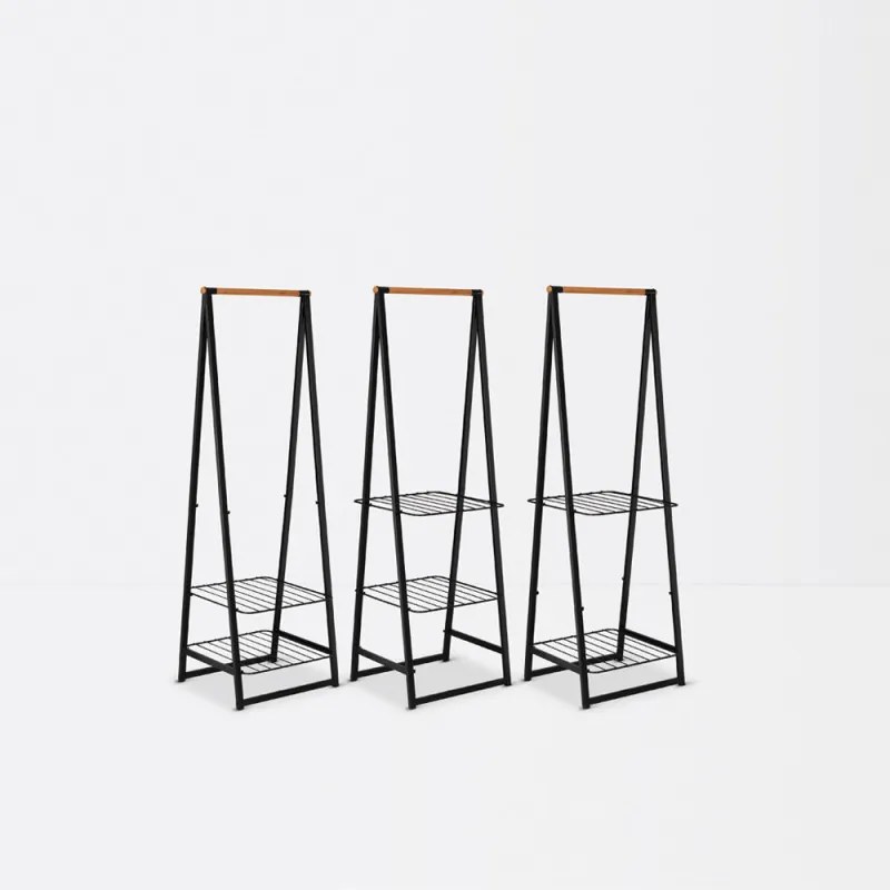 Suport multifunctional pentru haine Brabantia Linn 1000814, Otel, Negru
