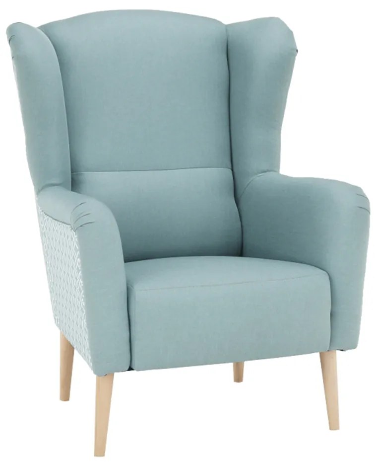 Scaun de design, ţesătură mentol/model, BELEK