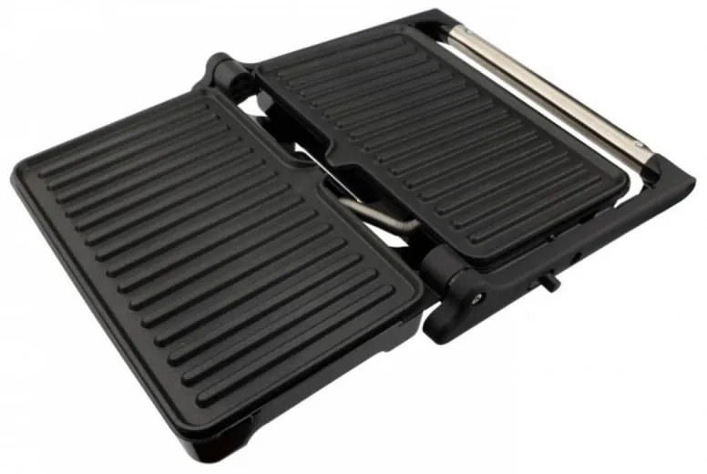 Sandwich maker Rosberg R51442O, 1000 W, Grill, Deschidere 180°, Negru/Inox