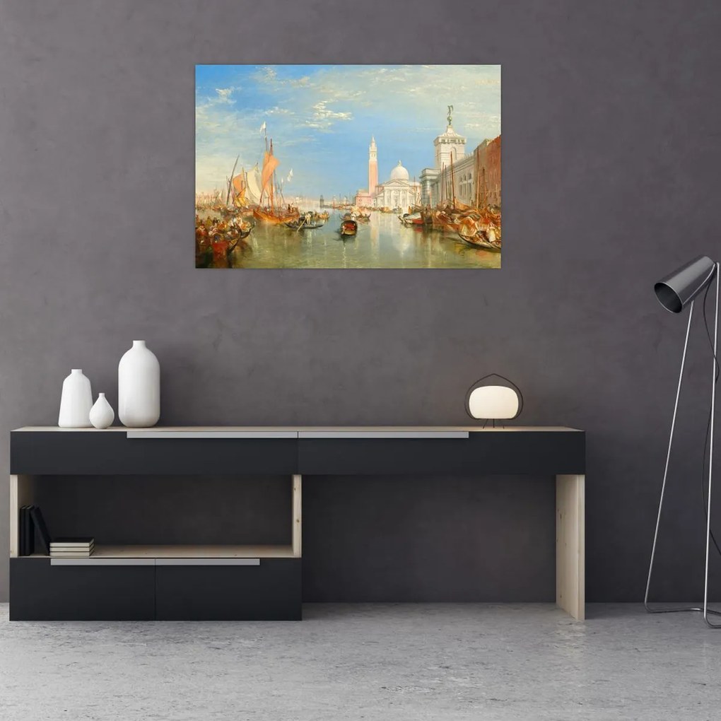 Tablou - Joseph Mallord William Turner, Venice the Dogana and San Giorgio Maggiore, reproducere (90x60 cm)