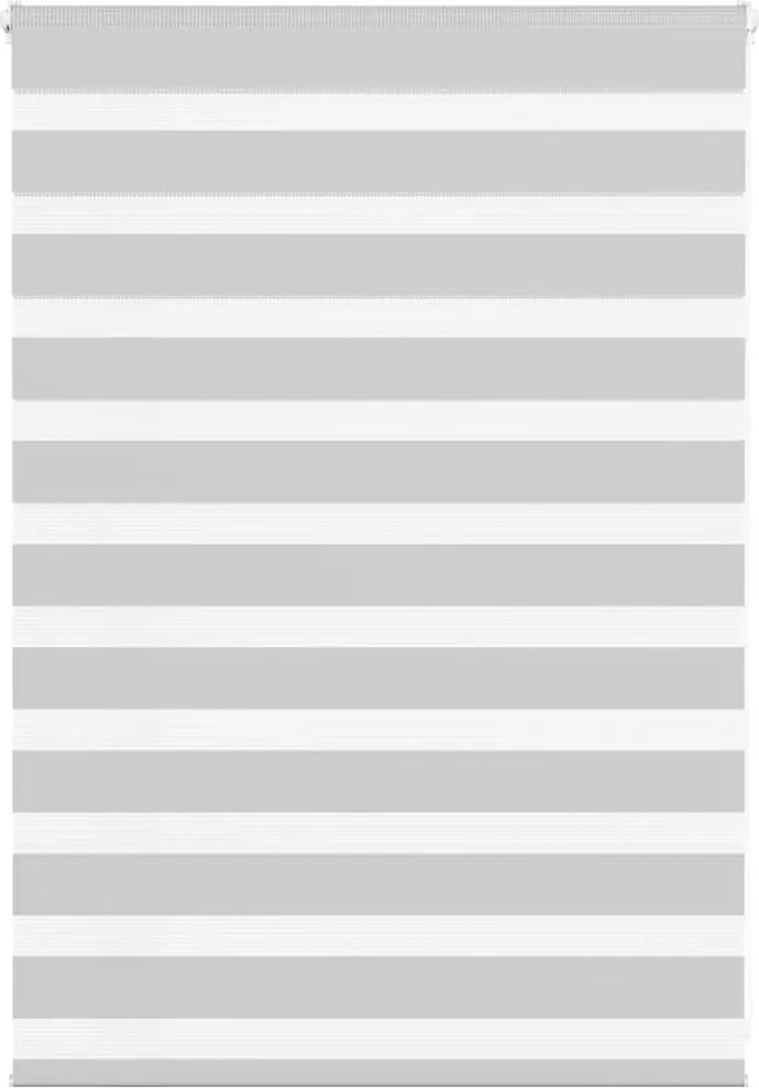 vidaXL Jaluzea tip zebra gri deschis lățime țesătură 105,9cm poliester