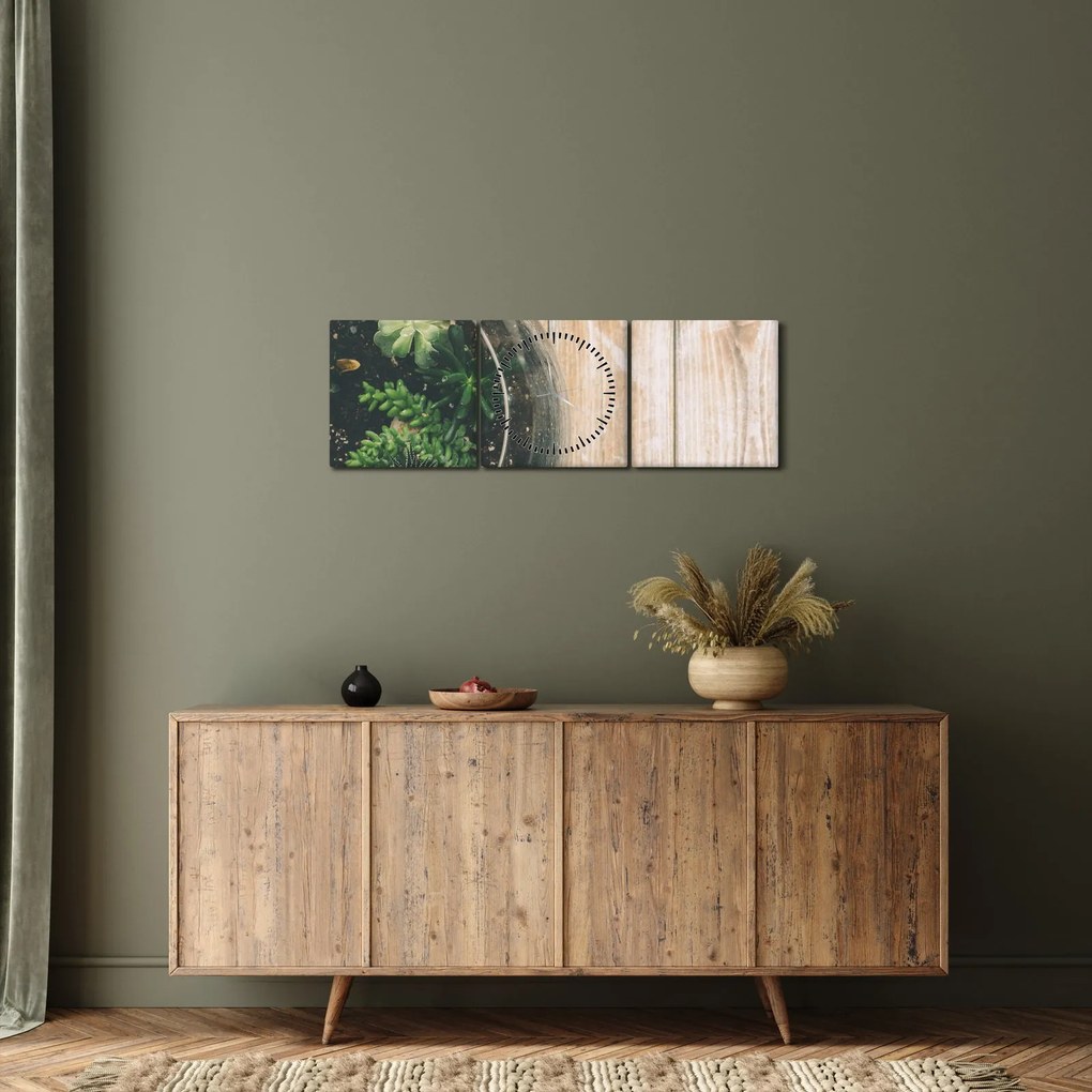 Tablou - Terariu de sticlă (cu ceas) (90x30 cm)