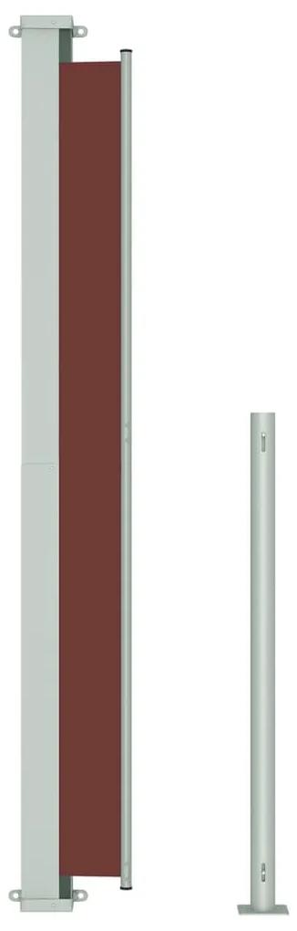 Copertina laterala retractabila de terasa, maro, 180x500 cm Maro, 180 x 500 cm