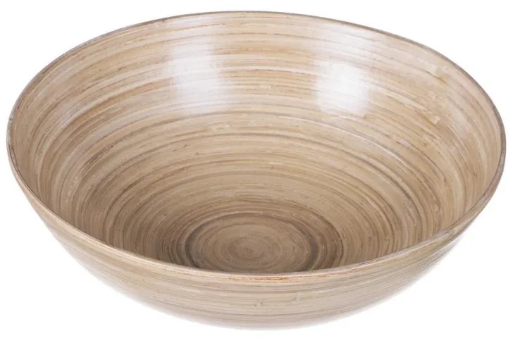 Bol pentru fructe Kesper 63030, 30 cm, Rotund, Bambus, Maro