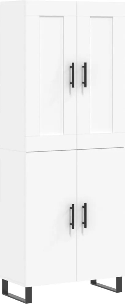 vidaXL Dulap înalt, alb, 69,5x34x180 cm, lemn compozit