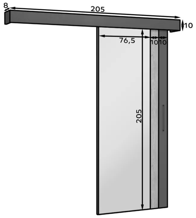 Usa glisanta 205x96.5 cm, Tilmann, Eltap (Tip inchidere: Cu mecanism softclose)