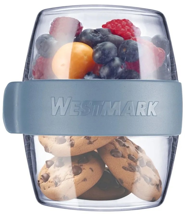 Cutie pentru gustări din două piese Westmark MINI,400 ml , albastru