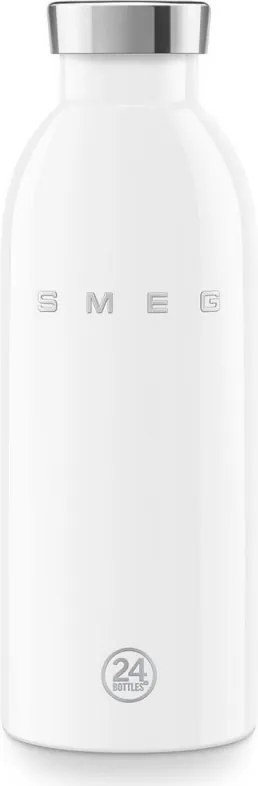 Sticla termos SMEG Clima 50's Style WBF01WH, 500 ml, Inchidere ermetica, Pereti dubli, Otel inoxidabil 18/8, Alb