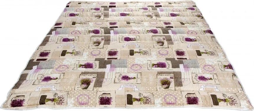 Pilota Alcam Lavanda microfibra matlasata 250gr/mp, 200x220 cm