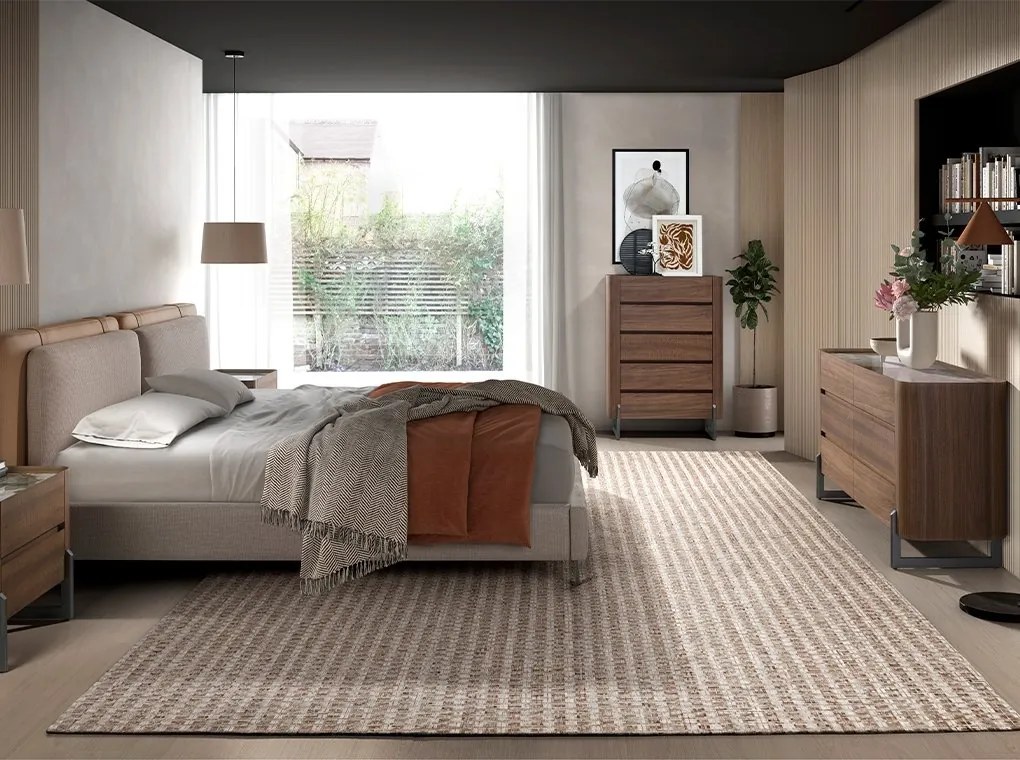 Comoda 6 sertare deosebita design LUX Walnut-Marble