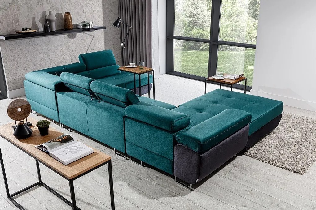 Coltar living extensibil Rodrigo – L345 x l202 x h90 cm