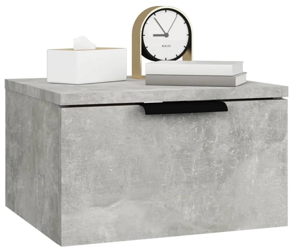 Noptiera de perete, gri beton, 34x30x20 cm 1, Gri beton