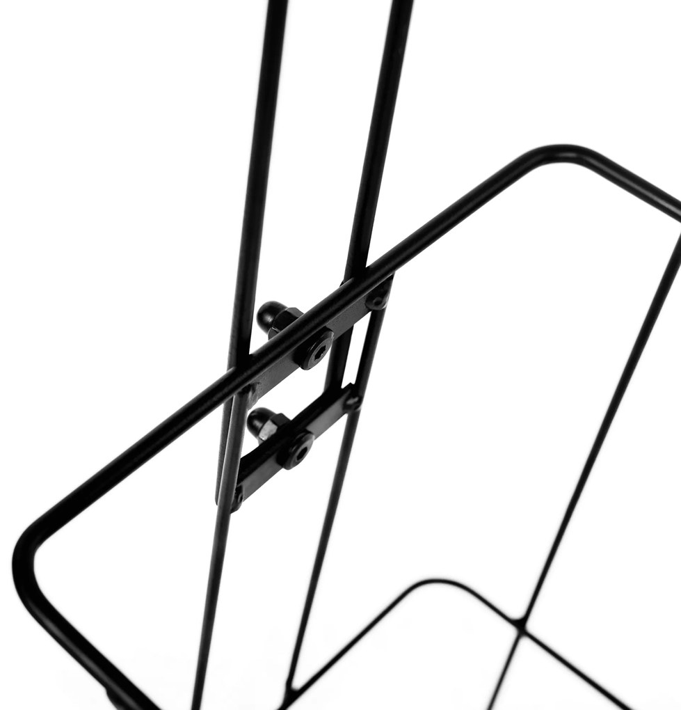 Suport hârtie igienică cu raft, metal/negru, MERDO