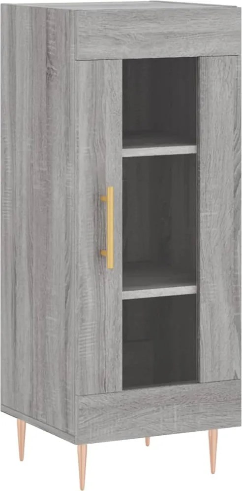 vidaXL Servantă, gri sonoma, 34,5x34x90 cm, lemn compozit