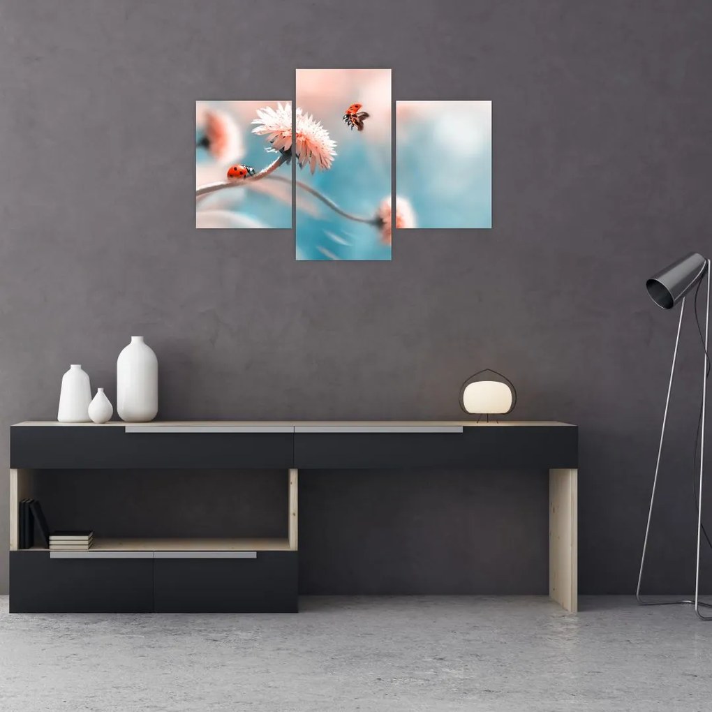 Tablou - Buburuze pe floare (90x60 cm)
