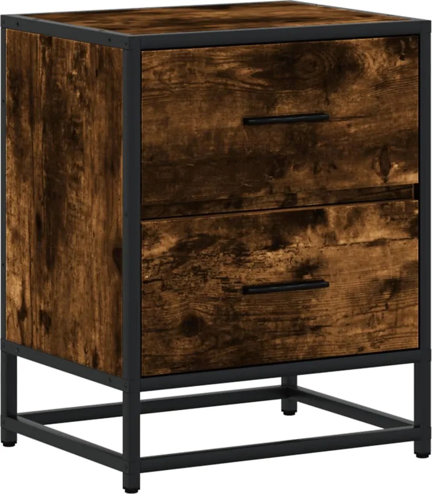 vidaXL Noptieră, stejar fumuriu, 40x31x50 cm, lemn compozit