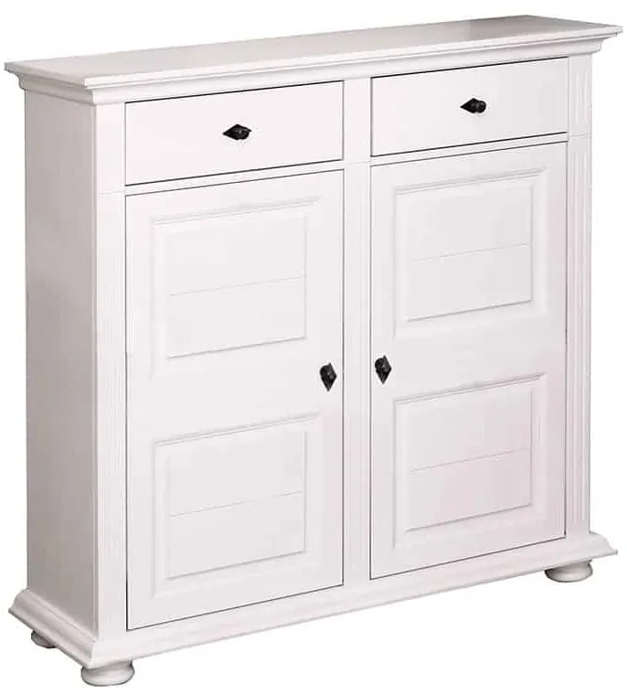 Dulap Pantofi Ariana, Lemn Masiv, 115x37,5x115 cm, Alb