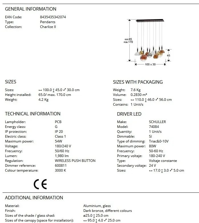 Lustra LED suspendata design decorativ Charlize II