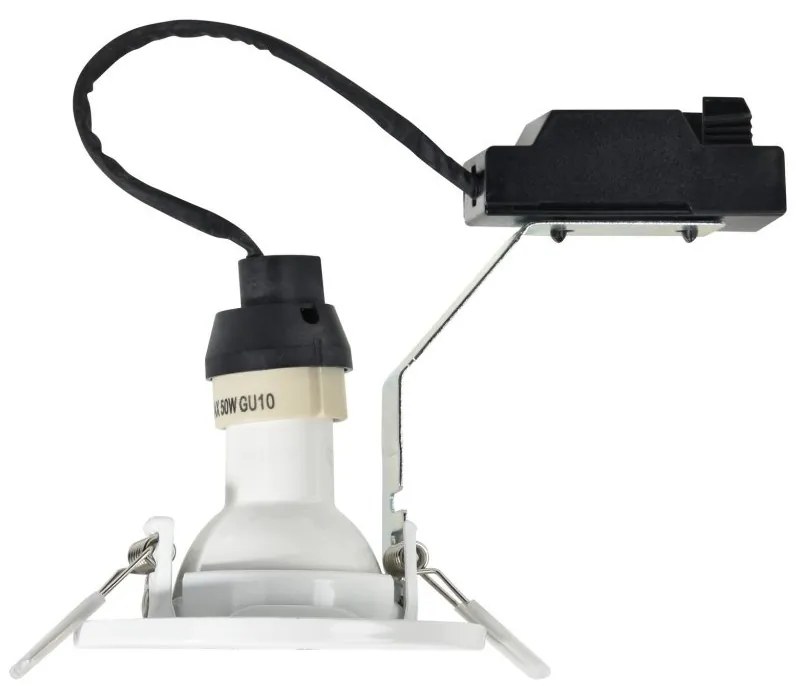 Set de 5 spoturi incastrabile directionabile cu bec GU10 2700K Canis alb