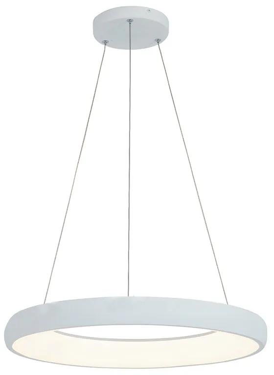 Lustra LED design modern circular Ring 60cm, Sandy White