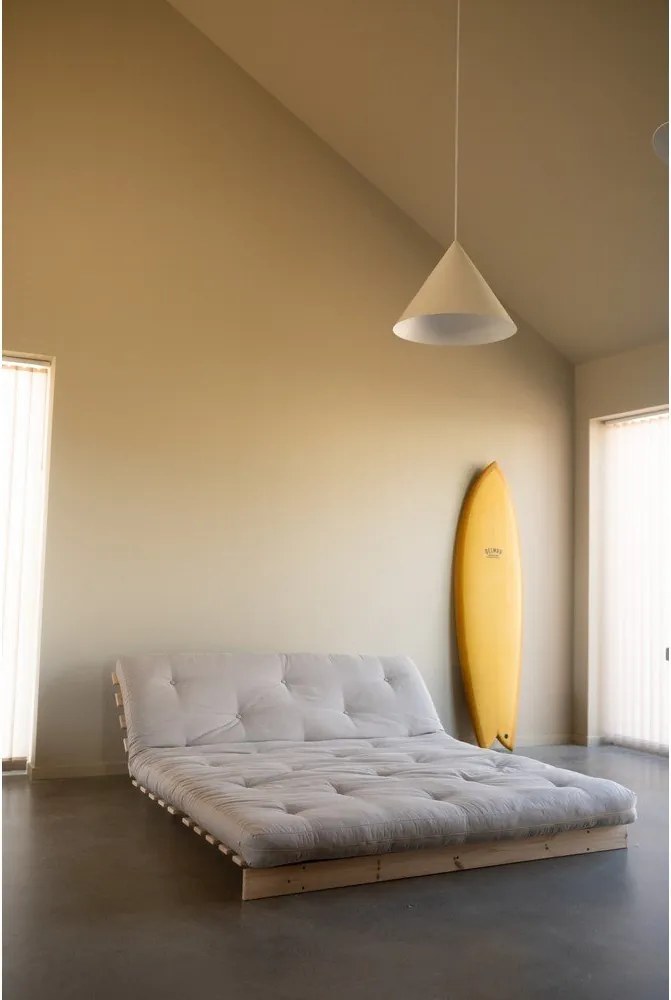 Canapea grej extensibilă cu tapițerie din in 160 cm Roots – Karup Design