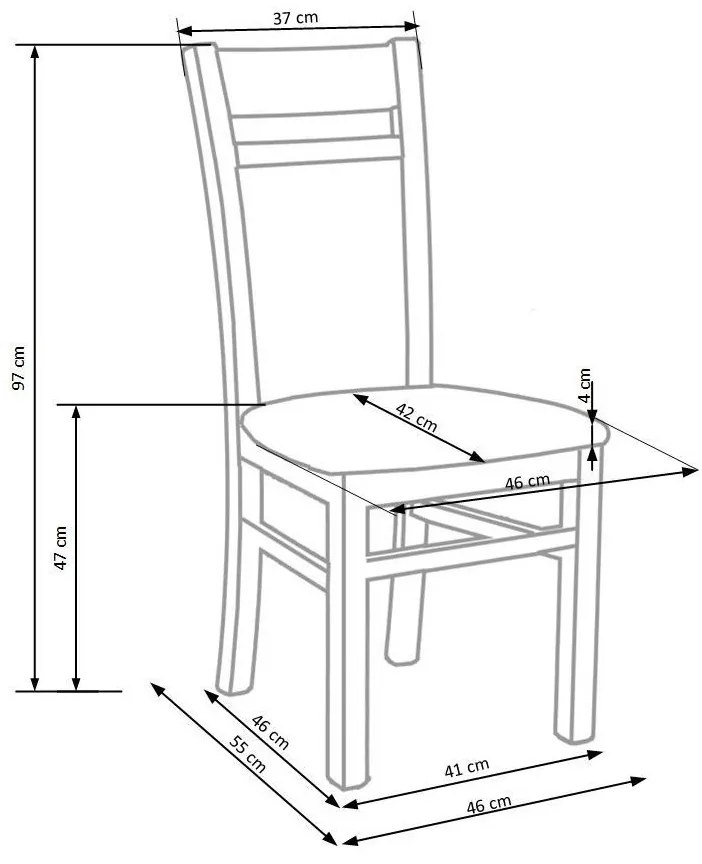 Scaun de bucătărie Gerard 2, gri / alb