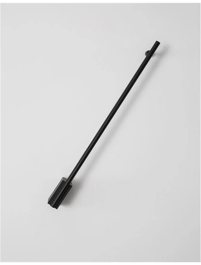 Aplica de perete LED design liniar GROPIUS negru, L-60cm, H-9cm