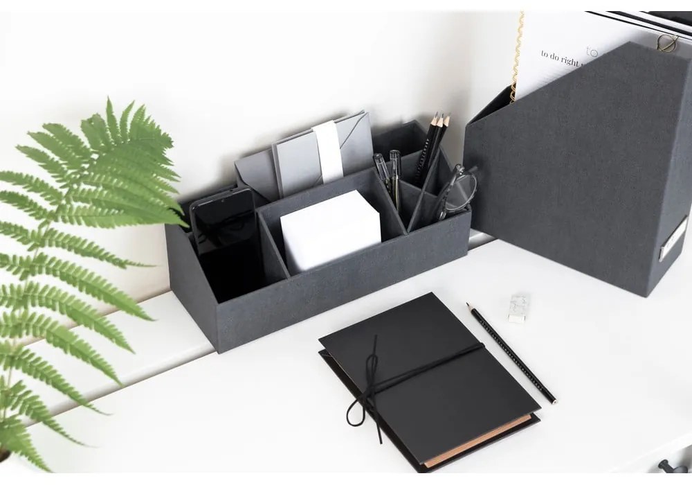 Organizator pentru papetărie din carton Elisa Canvas Paper Laminate – Bigso