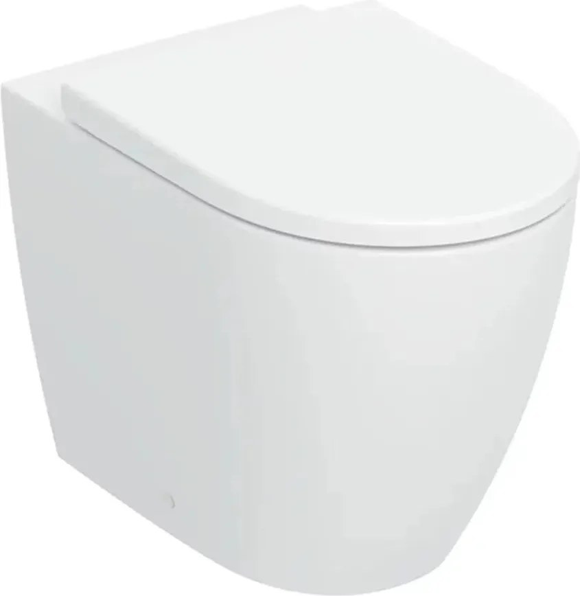 Set vas WC pe pardoseala Geberit iCon BTW TurboFlush cu capac softclose alb lucios