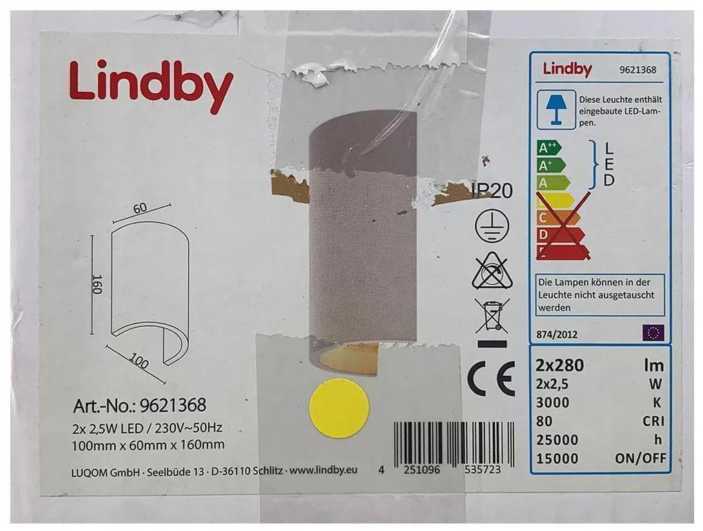 Aplică LED JENKE 2xLED/2,5W/230V Lindby