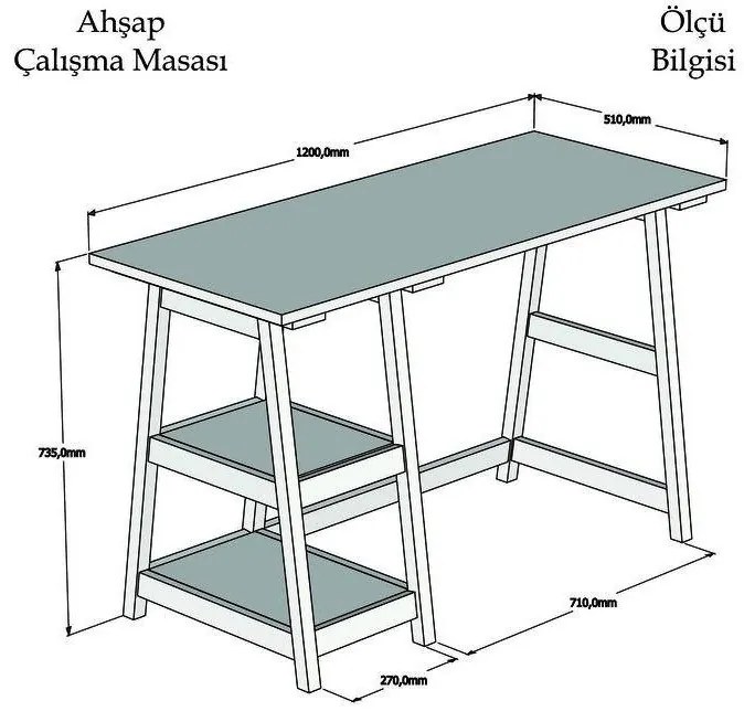 Masă de scris Tideso (stejar) . 1094996